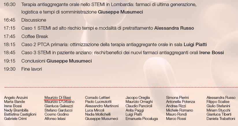 Terapia Antiaggregante Orale Nel Paziente Con Stemi In Lombardia Dati Attuali e Prospettive Future Program